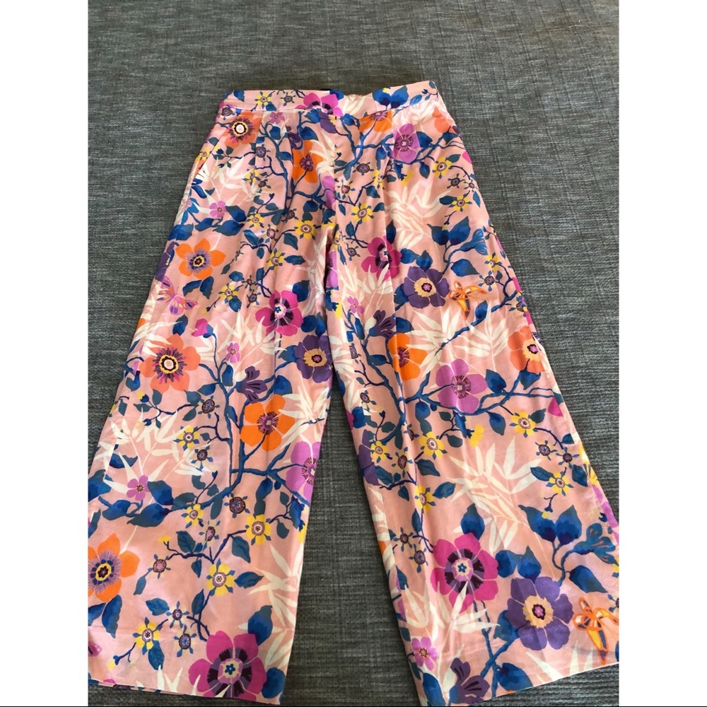 J. Crew Floral Ankle Pants - Pink, Orange, Purple